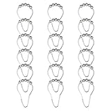 BeGrit 18 Piece Shower Curtain Rings Hooks for Bathroom Shower Rod