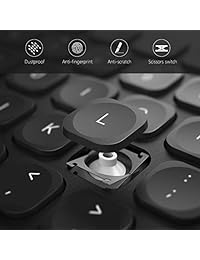 Jelly Peb KS037   Ratón de teclado inalámbrico recargable ergonómico, ultra delgado, tamaño completo, con teclado y ratón inalámbricos para Windows, ordenador, ordenador de sobremesa, PC, ordenador portátil