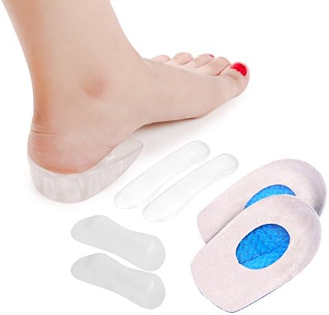 Bitly 8 Piece Kit of Heel Pads and Heel Grip and Heel Cups. Shoe Inserts and Shoe Insoles for Women and Men Heel Spur, Heel Protectors, Foot Pads, Heel Support, Heel Pain.