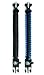 X-Plore Gear Emergency Paracord Bracelets | Set of 2| The Ultimate Tactical Survival Gear| Flint Fire Starter, Whistle, Compass & Scraper | Best Wilderness Survival-Kit - Black(M)/Blue(M)