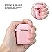 V-MORO Silicone Case Compatible with Airpods Case Protective Cover with 9 in 1 Airpods Accessories Earhooks/Fur Ball Keychain/Staps/Storage Travel Box for Apple Airpods Women Burgundy+Pinkthumb 4