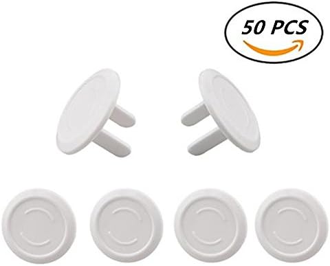 Outlet Plug Covers Baby Proofing Electrical Safety Caps Child Proof Socket Protector Durable Steady Non-Toxic Secured Easy to Install for Toddlers Wall Outlet Plug Cover Yxaomite(50 Pcs White)
