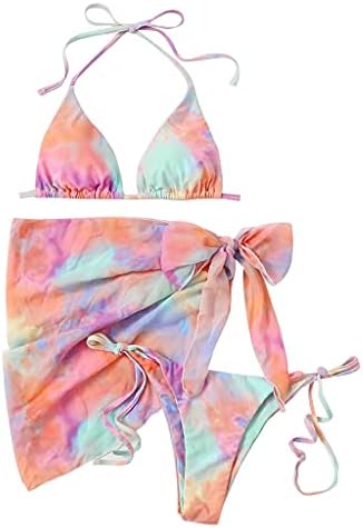 Sexy 3Pcs Bikini Set With Skirt Women Swimsuit Tassel Long Skirt Bathing Suit Beachwear 2024 Summer Trend Female Swimwear Dress