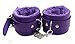Jiuhexu Adjustable PU Leather Handcuffs Adjustable Soft Wrist Cuffs, Purple