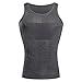 HANERDUN Men Compression Shirt Slimming Body Shaper Vest Tummy Control Shapewear Abdomen Undershirt Grey