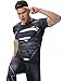 Red Plume Men's Film Super-Hero Diamond Logo Sports Black Shirt Running Party Short Sleeve Tee (L)