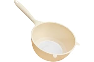 Milisten Plastic Rice Strainer Basket with Handle, Household Kitchen Fruit and Vegetable Drain Basket, Small