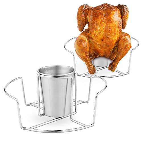 Beer Can Chicken Roaster with Ergonomic Handle and Cup Premium