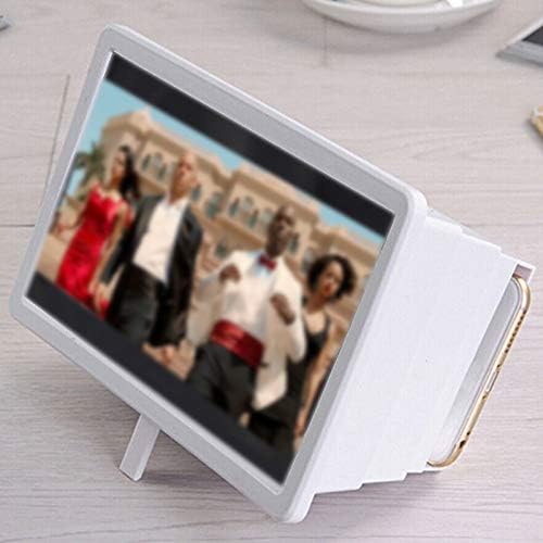 FYYONG Mobile Phone Video Screen Magnifier Amplifier Expander Stand Holder for 3D Movie Display Phone Screen Magnifier for Smart Phone (Color : White)