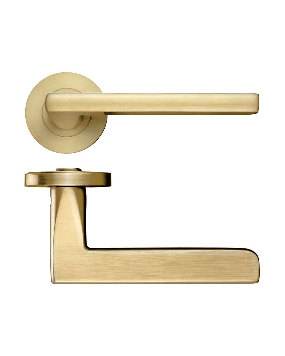 Venice Lever - Screw On Rose Favo Satin Brass Finish