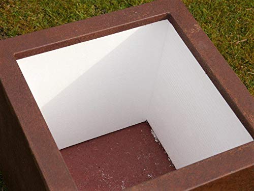 Pflanzkübel aus Cortenstahl, rostfarben 50x50x50 – Bild 4