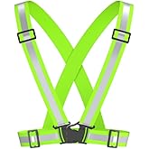 Invenko Reflective Safety Vest for Running, High Visibility, Adjustable Straps
