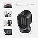 Ceramic Portable Space Heater Fan, Chuntianli Mini Electric Oscillating Heater 600W, 2 Mode Fast Heating, Auto Shut, Safe Tip-Over, Overheat Protection-For Office Desk Home Indoor Use, Black