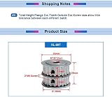 WNJ-TOOL XL-20T Timing Pulley 8/10/12mm Bore 5.08mm Pitch Double Head Aluminum view 4