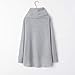 Amlaiworld Women Winter Cotton Sweater Casual Irregular High Collar Pullover Blouse Scarf Collar Top Sweatshirt Graythumb 2