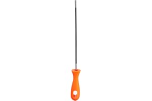 HARFINGTON Chainsaw File 11/64"(4.5mm) Chrome Steel Double Cut Round Rasp with Plastic Handle for Chain Saw Polishing
