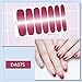 WOKOTO 8 Sheets Pure Color Nail Art Polish Wraps Decals with 1Pcs Nail File Classical Adhesive Nail Sticker Strips Manicure Accessories