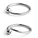 Ruifan 20G 8mm Nose Hoop Lip Eyebrow Tongue Helix Tragus Cartilage Septum Piercing Ring 2PCS - Steel