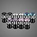 Xpircn 6G-00G Stainless Steel Cubic Zirconia Screw Tunnels Ear Stretcher Plugs Piercing Gauges