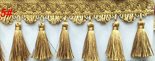 Isali 14m/lot Europe Luxury Curtain lace Accessories for Home Curtain lace Curtain Materials Tassel Jewelry Curtain Trims #20 - (Color: Color 7)