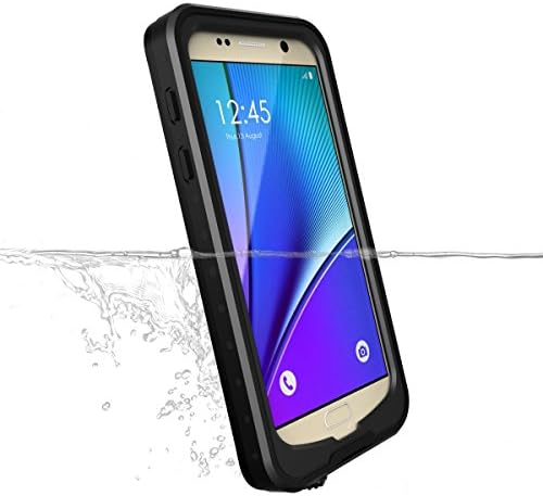 Galaxy Note 5 Waterproof Case, Vcloo Galaxy Note 5 Underwater Case With Kickstand, Dust Proof, Snow Proof, Shock Proof Case, Heavy Duty Protective Carrying Cover Case for Galaxy Note 5 (Black)