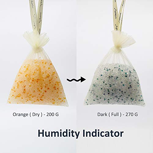 wisedry [ 5 LBS ] Silica Gel Beads Reusable Color Indicating Rechargeable Desiccant Bulk with 10