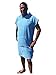 COR Surf Poncho Changing Towel Robe with Hood and Front Pocket | Thick Quick Dry Microfiber Wetsuit Poncho Towel for Surfing Beach Pool Swim (Large, Light Blue)