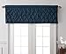 VCNY Home Carmen Tailored Window Valance, Window Treatment, 60