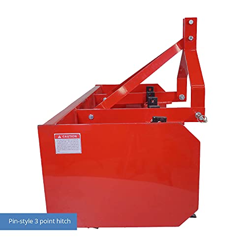 Titan Attachments Box Blade Tractor Attachment 4' Quick Hitch 3 Point