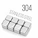 Whiskey Stones Premium Set - 8 stainless steel cubes - Whiskey rocks - Ice Rocks - Reusable Ice Cubes for cooling drinks