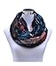 Lucky Leaf Women Lightweight Cozy Infinity Loop Scarf with Various Artist Print (Paintings Peacock Blue)