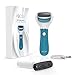 Abody Rechargeable Electric Foot Callus Removers, Professional Powerful Electronic Pedi Foot File Pedicure Tools for Feet Hard, Dead, Dry, Cracked Skin & Calluses with 2 Fine Roller Heads, Blue