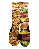 Custom Nike Elite Burger and Fries Socks Medium
