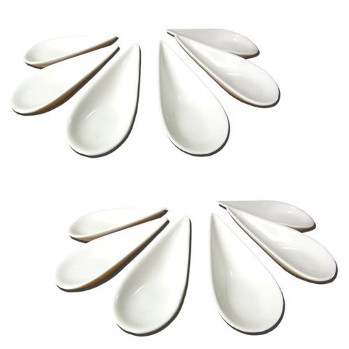 Canapé Spoons Arrow Handle X 12 White Amazon.co.uk Kitchen & Home