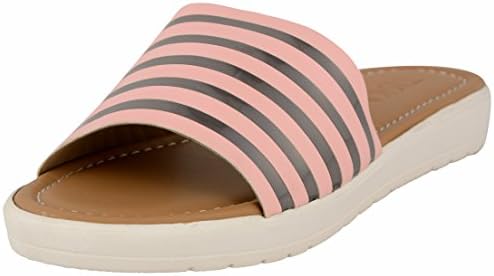 TISKA Women's Metallic Slide Fashion Sandals