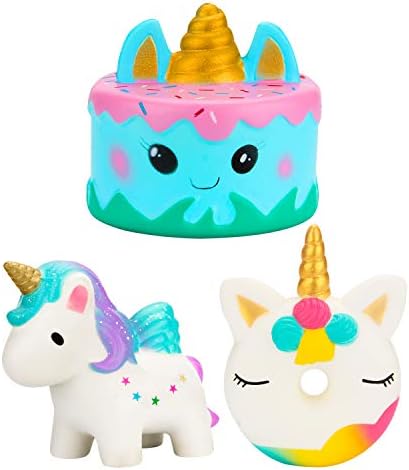 WATINC 3PCs Kawaii Animal Squishy, Sweet Scented Funny Squishy for Kid Toy, Lovely Toy,Stress Relief Toy,Decorations Toy Gift Rebound 3pcs