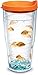 Tervis Goldfish Plastic Tumbler with Wrap and Orange Lid 24oz, Clear, Classic, 1 Count (Pack of 1)