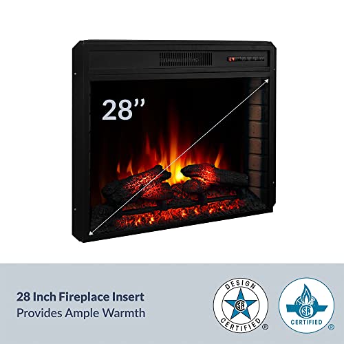 Della Electric Faux Fireplace TV Stand Mantel Heater, Entertainment