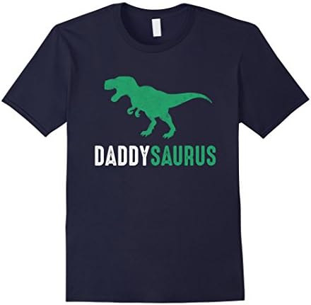 Mens Fuuny Daddy Saurus Dinosaur T Shirt Gifts XL Navy