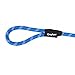 ZippyPaws Climbers Rope Heavy Duty Dog Leash - Thick Leashes for Large Breed Dogs, Durable 2/3'' Climbing Rope, 6 Feet Long, Comfortable Woven Design, Tested Strength Over 3000 lbs - Blue