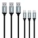 USB Type C Cable, CHOETECH USB C Cable (3-Pack,6.6ftx2,3.3ftx1) USB C to USB A 3.0 Charger Nylon Braided Fast Charging Cord for Samsung Galaxy S9 S8 Note 9 Note 8,Nintendo Switch,LG G5,Nokia 8
