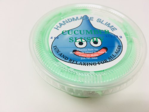 Handmade Slime Cucumber Slushy scented 4 oz container
