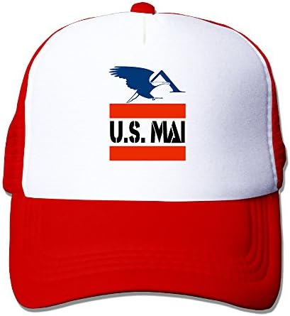 CCbros U.S. Mail Eagle Logo Hiking Mesh Back Hats Caps One Size Fit All Red