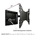 In Wall Recessed Full Motion TV Mount with Zero Clearance for 32 to 55 Inch TVs LCD, LED, or Plasma - Extends 19 Inches