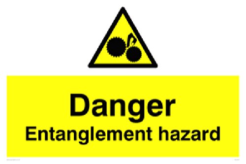 Viking Signs WC5453-A3L-V”Danger Entanglement Hazard” Sign, Vinyl, 300 ...
