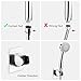 High Pressure 8'' Rainfall Stainless Steel Shower Head/Handheld Combo with 60'' Hose Anti-leak Shower Head with Holder, Flow Regulator, Chrome, 4 Shower Hooks