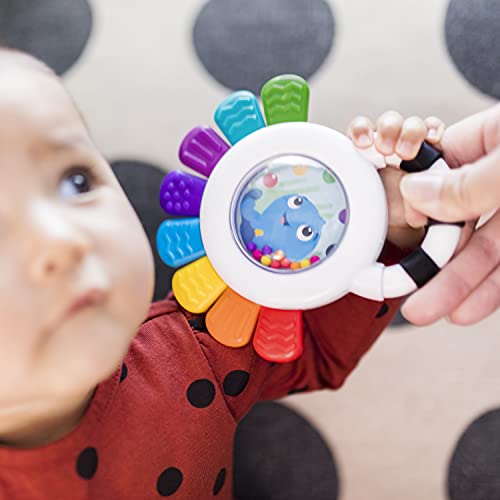 Baby Einstein Outstanding Opus The Octopus Sensory Rattle & Teether MultiUse Toy, BPA Free