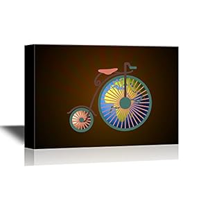 Retro Style Bicycle with The Earth Shaped Wheels