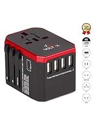 Adaptador de corriente universal para viaje, todo en uno, cargador de pared internacional, adaptador de enchufe de CA con USB inteligente de 5,6 A y USB tipo C de 3,0 A para teléfono móvil de EE. UU., VE  101