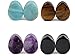 4 Pairs Natural Mixed Opalite Stone Plug Double Flared Flesh Tunnels Ear Stretcher Piercing Gauges